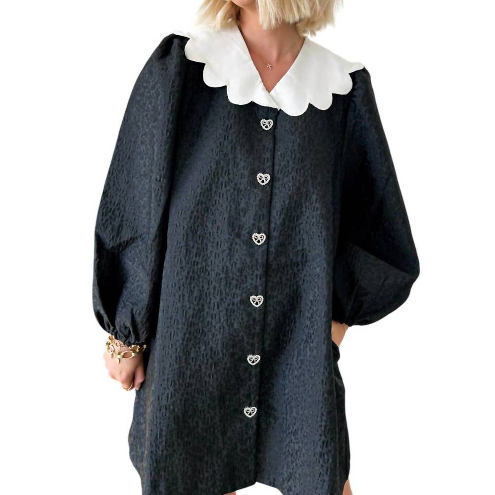 NEW MABLE take my breath away mini dress in textured black - Picture 3 of 3